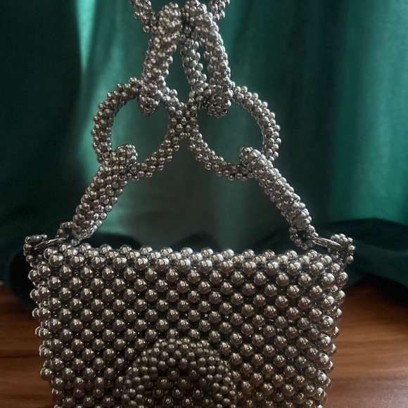 Stylish Silver beaded purse! - Picture 7 of 7